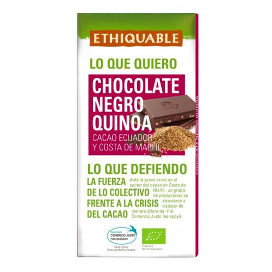 Mörk choklad med quinoa BIO  Ideas Comercio Justo 100 g