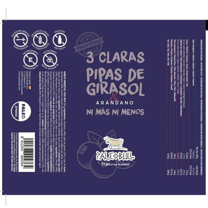 Paleobull blueberry and sunflower seed energy bar 55 g