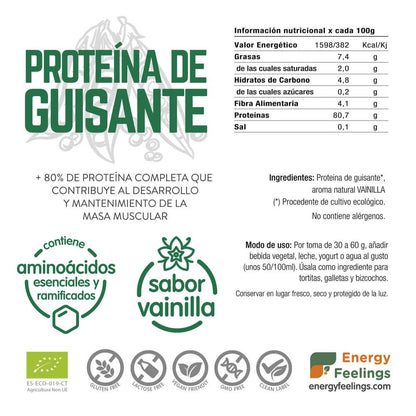 Erbsenprotein Vanille Energy Feelings 1 kg