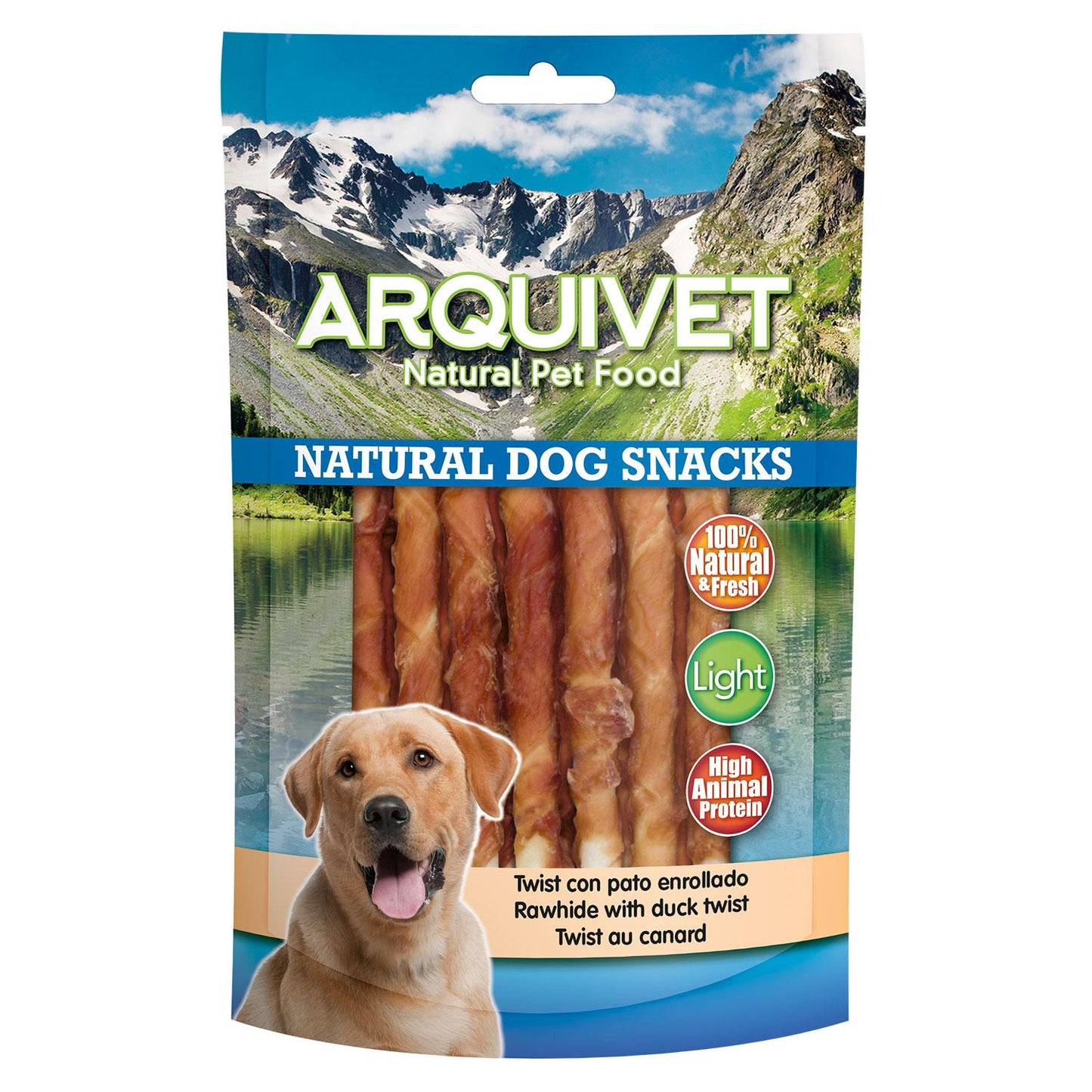 Natürlicher Snack für Hunde  Enten-Twist Arquivet 13 cm   100 g