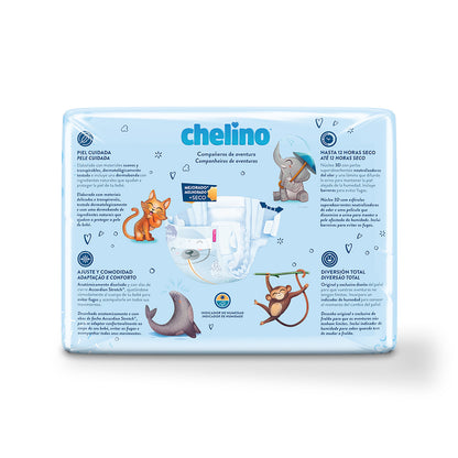 Pack of 6 x Newborn Nappies T2 (3-6 kg) 28 units, Chelino