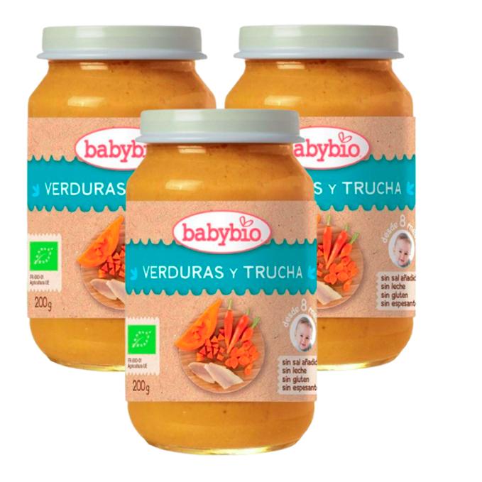 PROMO-paket 3x burk Menu Tradicion Trucha 200 g. Babybio