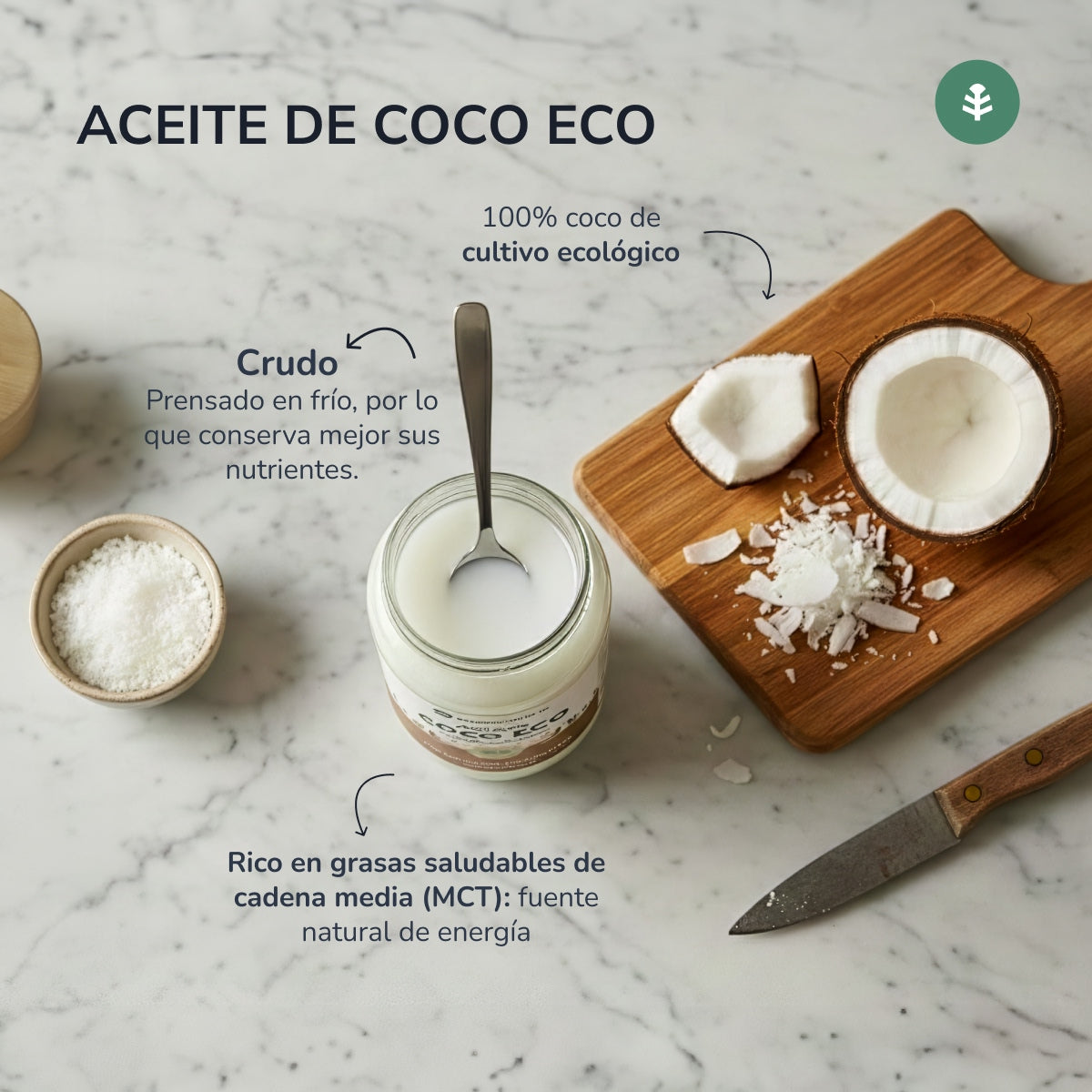 Jungfru kokosnötsolja ECO Planeta Huerto 1L