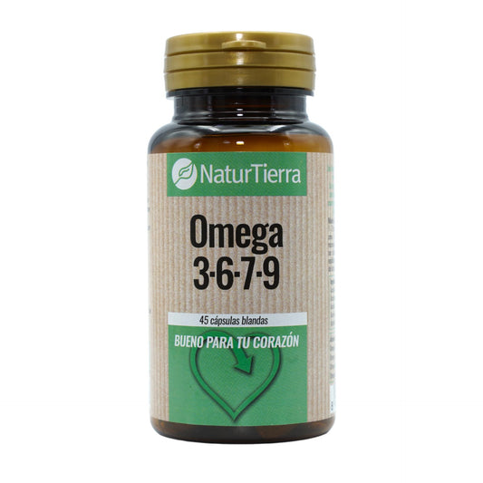 Omega 3, 6, 7, 9, 45 mjuka kapslar. NaturTierra