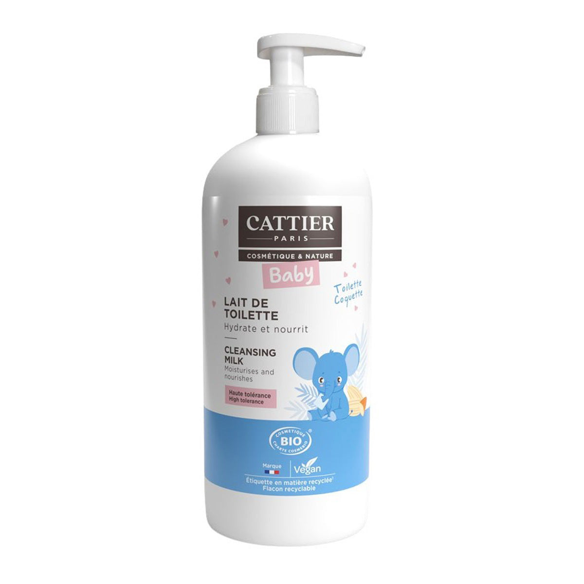 Lait nettoyant hydratant pour bébé Cattier 500 ml