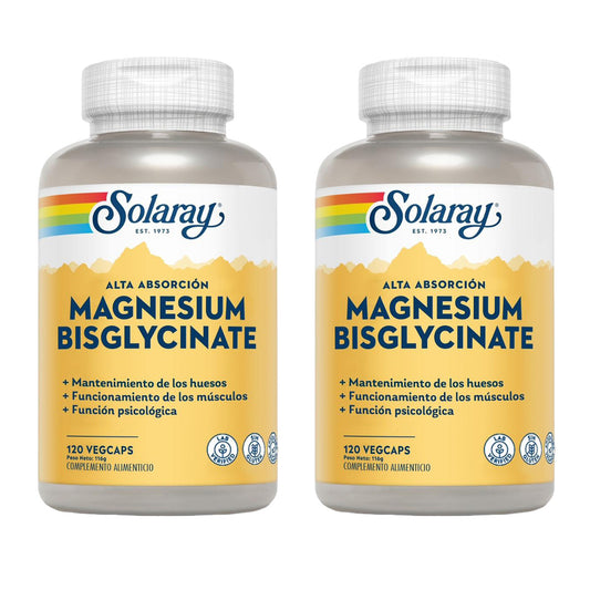 Pack 2x Bisglycinate de magnésium 120 gélules végétales