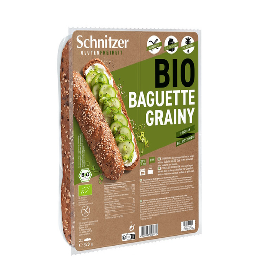 Bio-Baguette mit glutenfreien Körnern von Schnitzer, 320 g
