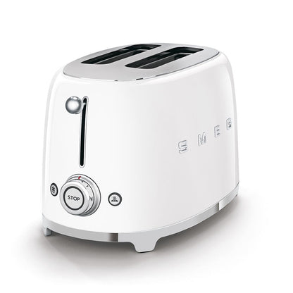 Tostapane SMEG a 2 fessure stile anni '50 bianco