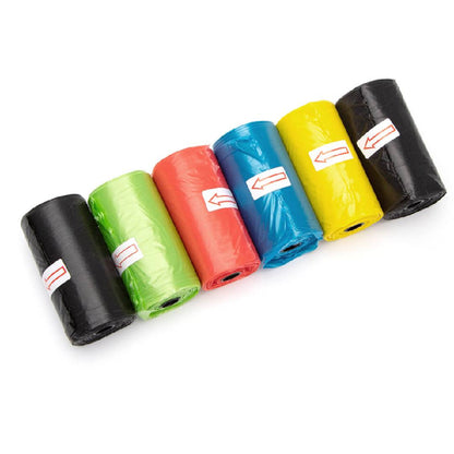 Sacs biodégradables pour excréments 6 rouleaux - 90 sacs