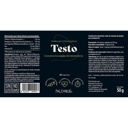 Testo Potenciador energía y vitalidad Paleobull 50 g