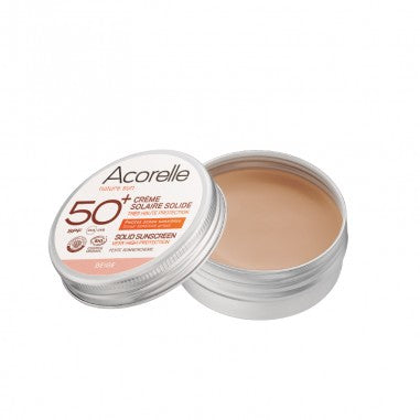 Crema solare solida color beige SPF 50+ Acorelle 20 g