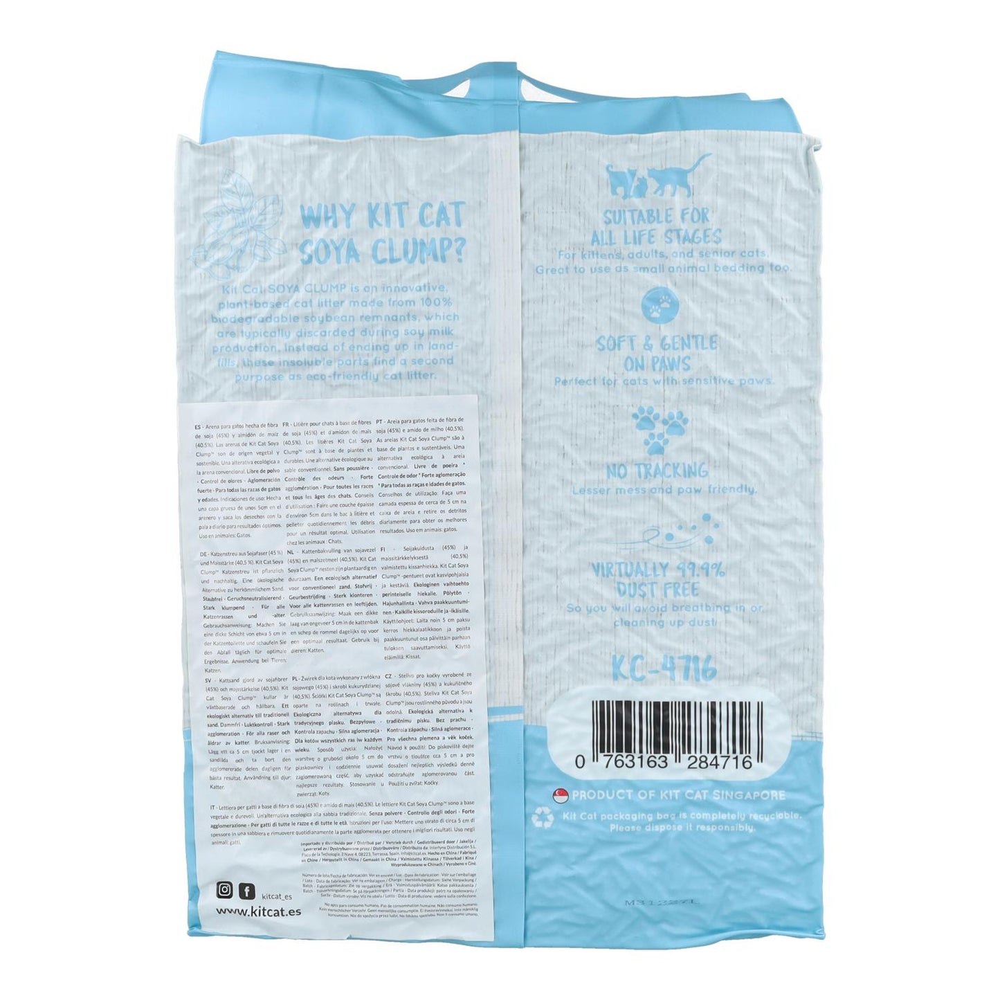 Katzenstreu-Set Eco SoyaClump – Kitten Baby Powder 7 l Katzenstreu