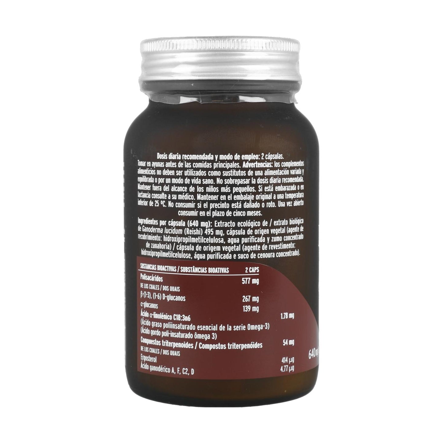 Mico Rei (Ganoderma lucidum) Hifas da Terra 70 capsule
