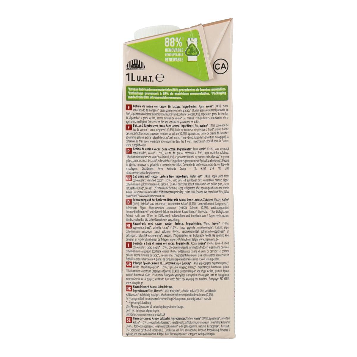 2er-Pack NaturGreen Schoko-Haferdrink 1 l