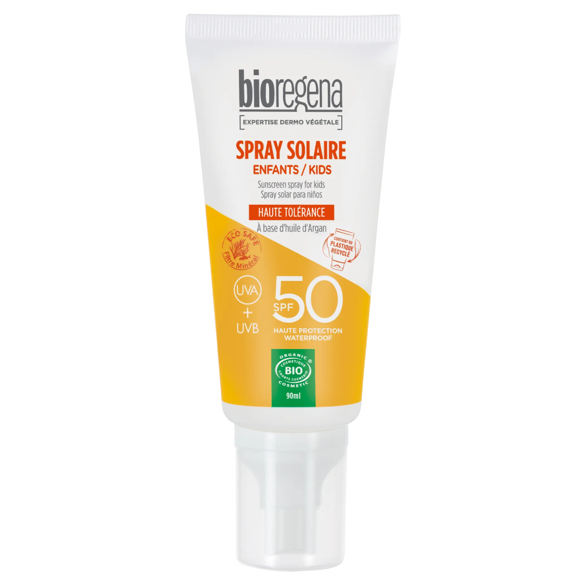 Solskyddsmedel för barn SPF50 i sprayform Bioregena 90 ml