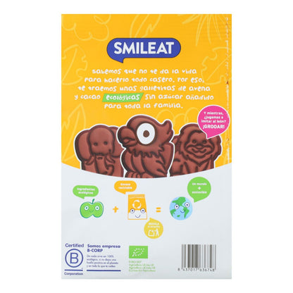 Dinkel-, Hafer- und Kakaokeks ECO 220 g Smileat