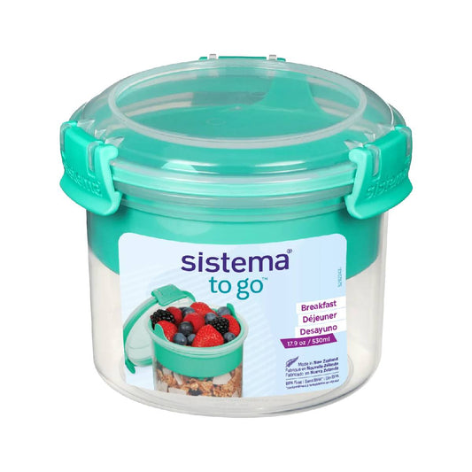 Hermetyczny pojemnik na przekąski okrągły Sistema Breakfast To Go 530 ml