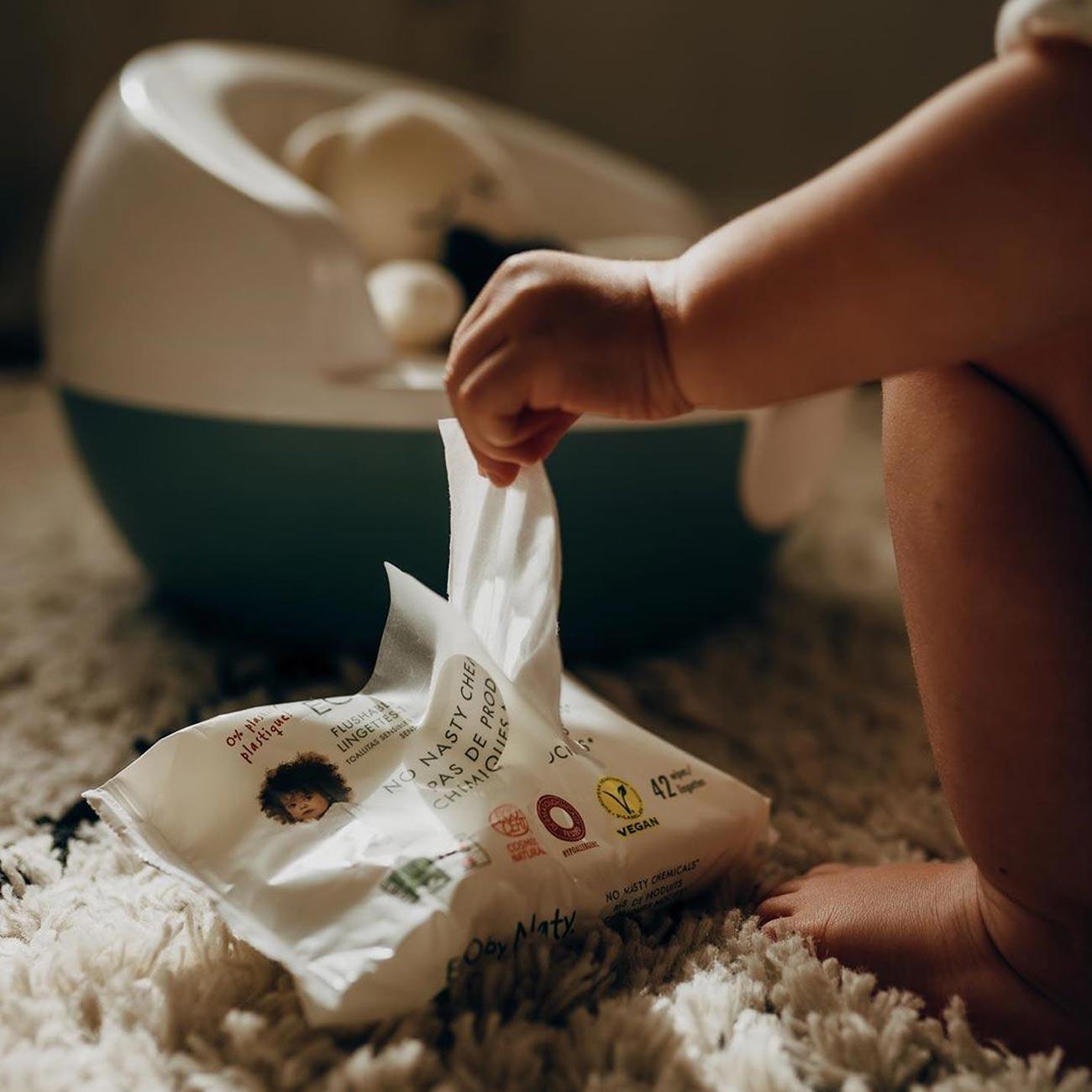 Lingettes à l'aloe vera Naty 56 unités