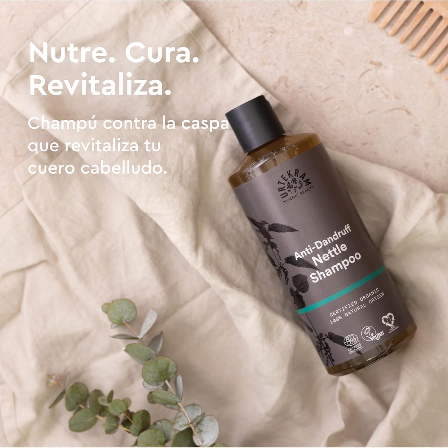 Confezione da 2 shampoo antiforfora all'ortica Urtekram 500 ml