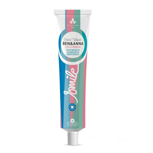 Dentifrice Coco Mania au fluor Ben & Anna tube 75 ml