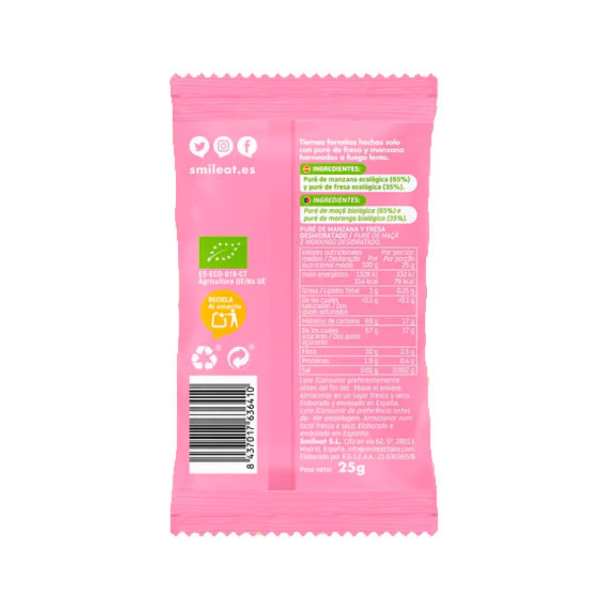 Confezione da 15 snack alla fragola e mela ECO 25 g, Triboo
