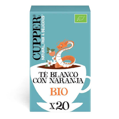 Bio-Cupper Weißer Tee mit Orange, 20 Teebeutel 