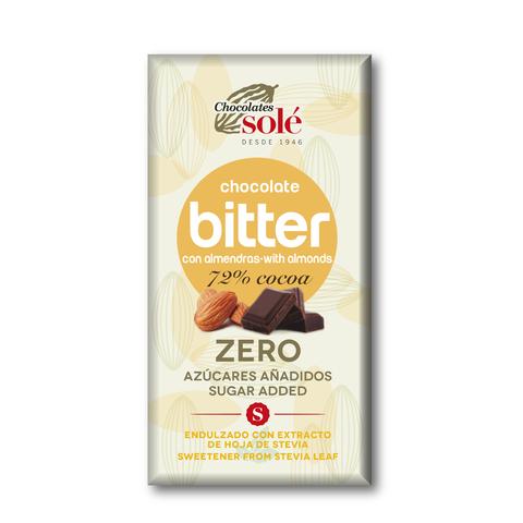 Solé 72% Schokoladentafel mit Stevia und Bittermandel 100g