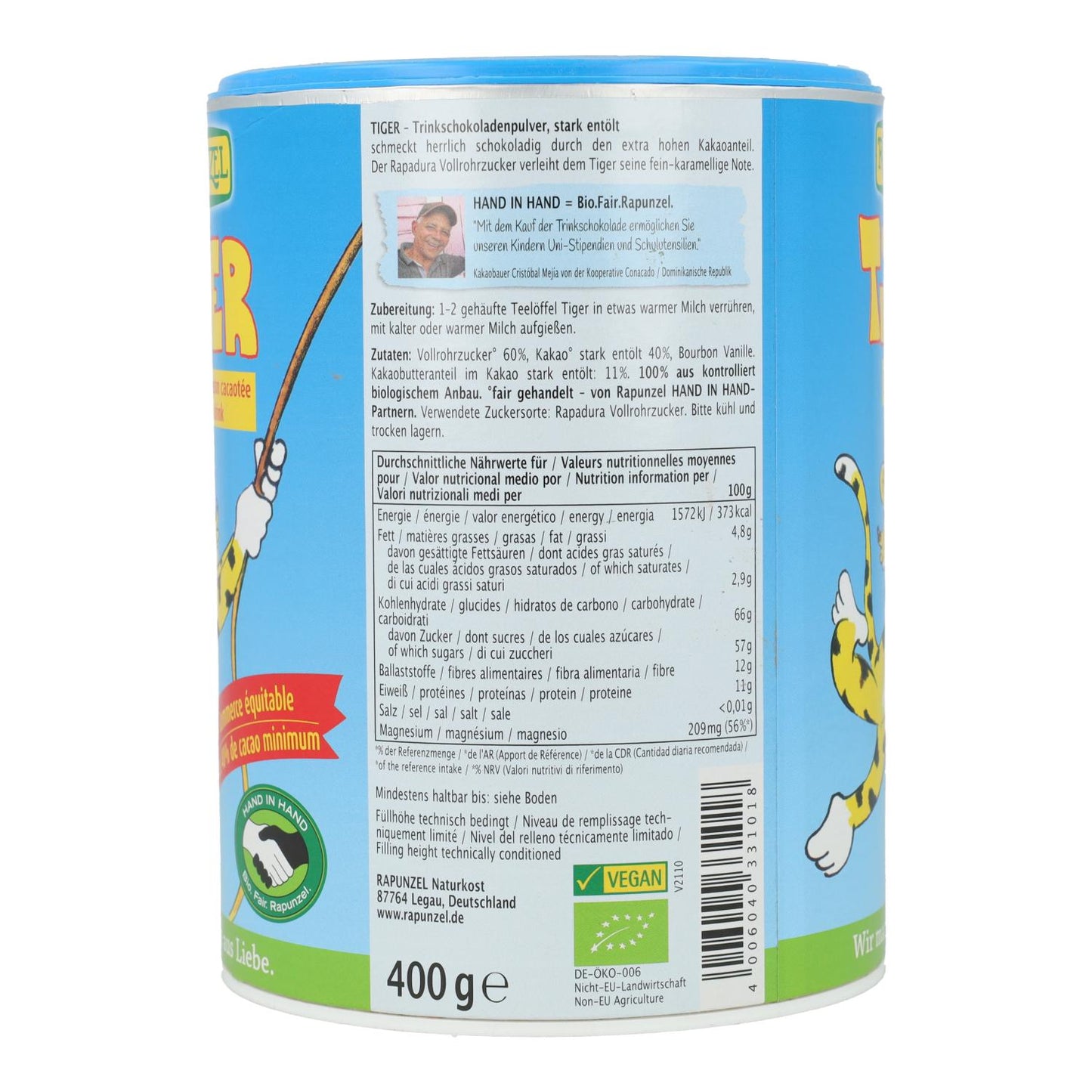 Löslig kakao Tiger Rapunzel 400 g