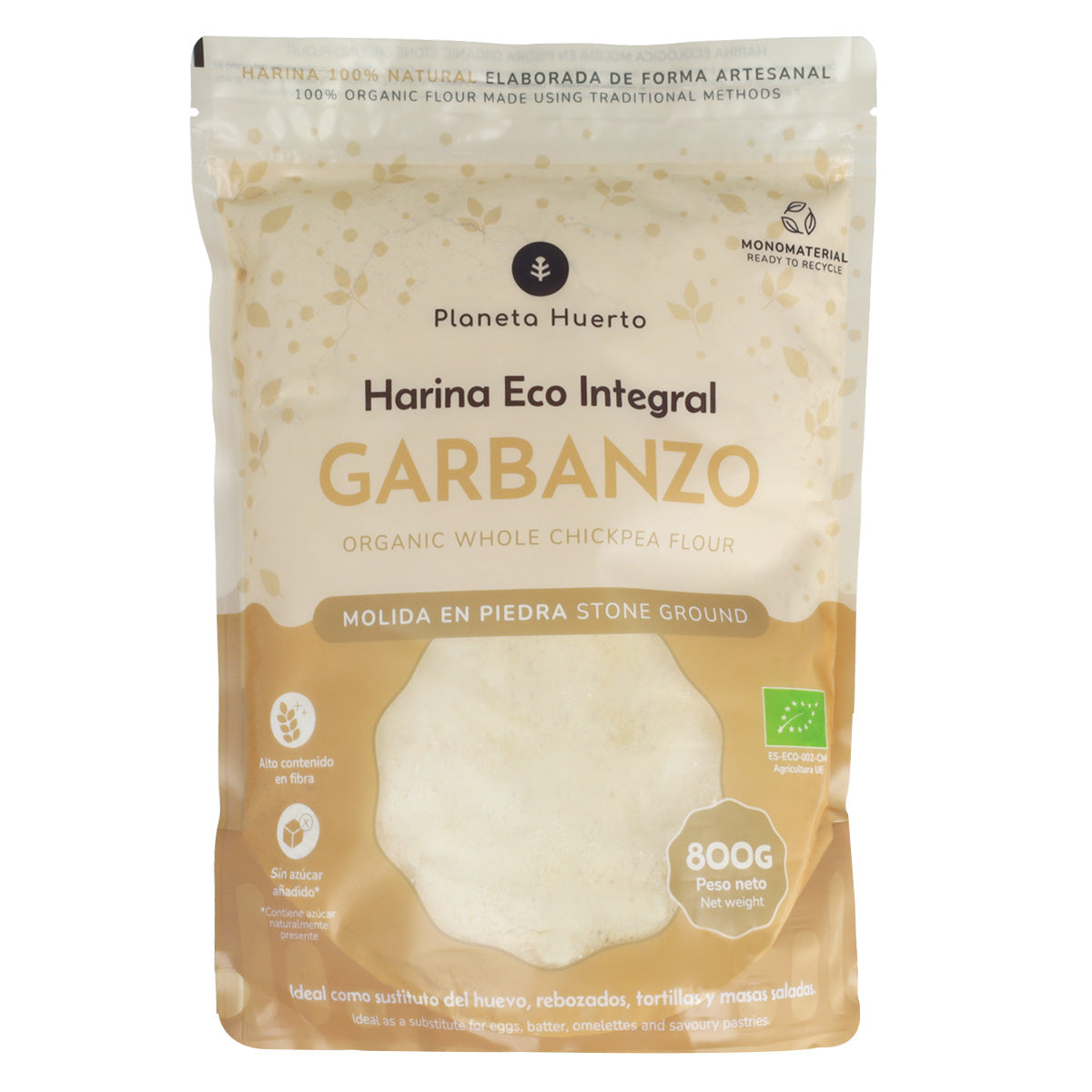 Harina Integral de Garbanzos Eco Planeta Huerto 800 g