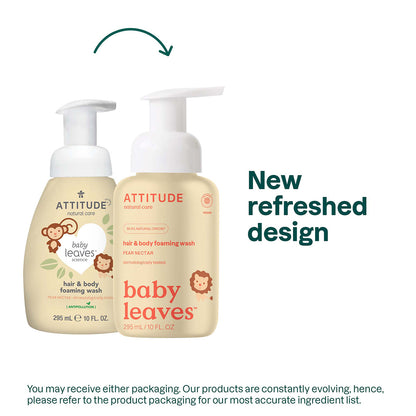 2-in-1-Shampoo und -Gel für Babys mit Birnennektar-Duft von Attitude 295 ml