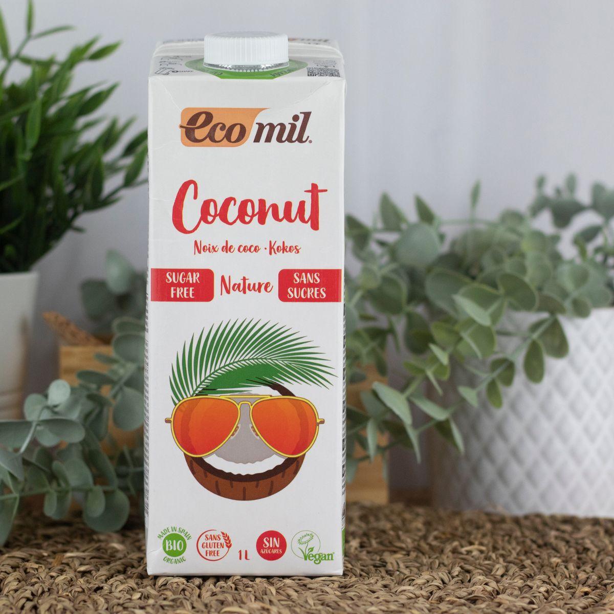Bevanda vegetale al cocco senza zucchero, senza glutine e senza lattosio Ecomil 1L