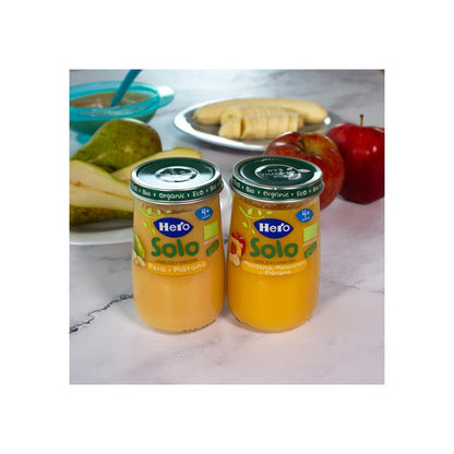 Vasetto di mela, pesca e banana Eco 190 g-Hero Baby