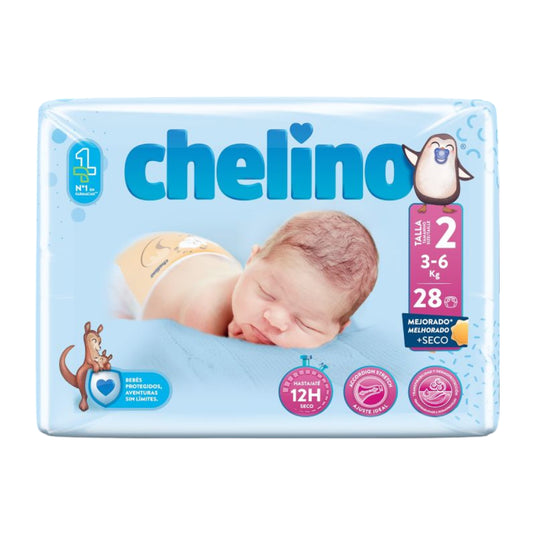 CHELINO WINDEL T2 Neugeborene (3-6 kg) 28 Stück
