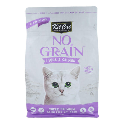 Kit Cat No Grain Cat Food - Tonijn & Zalm 1 kg Natuurlijk kattenvoer