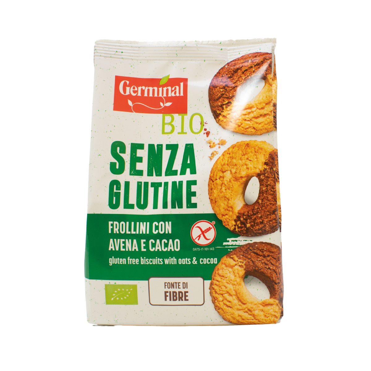 Biscuits à l'avoine sans gluten au cacao Germinal Bio 250 g