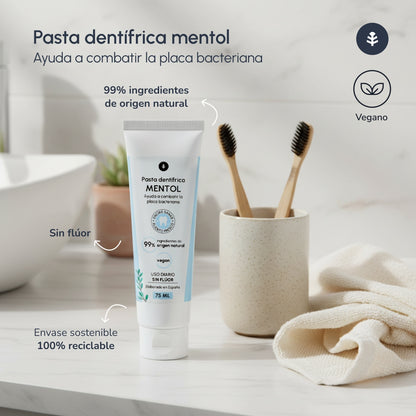 Toothpaste without fluoride Menthol Planeta Huerto 75 ml