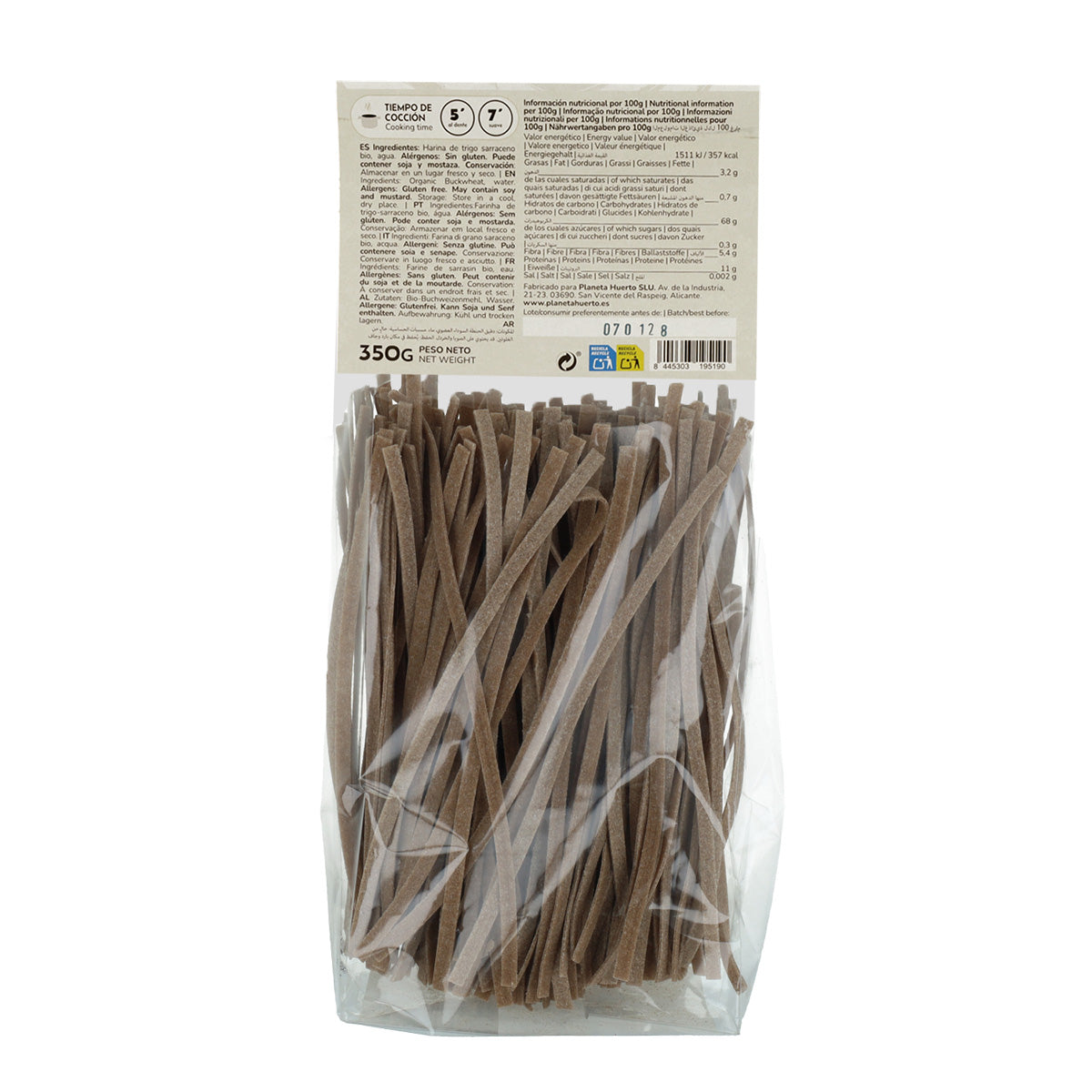 Glutenfreie ECO-Buchweizennudeln von Planeta Huerto 350 g