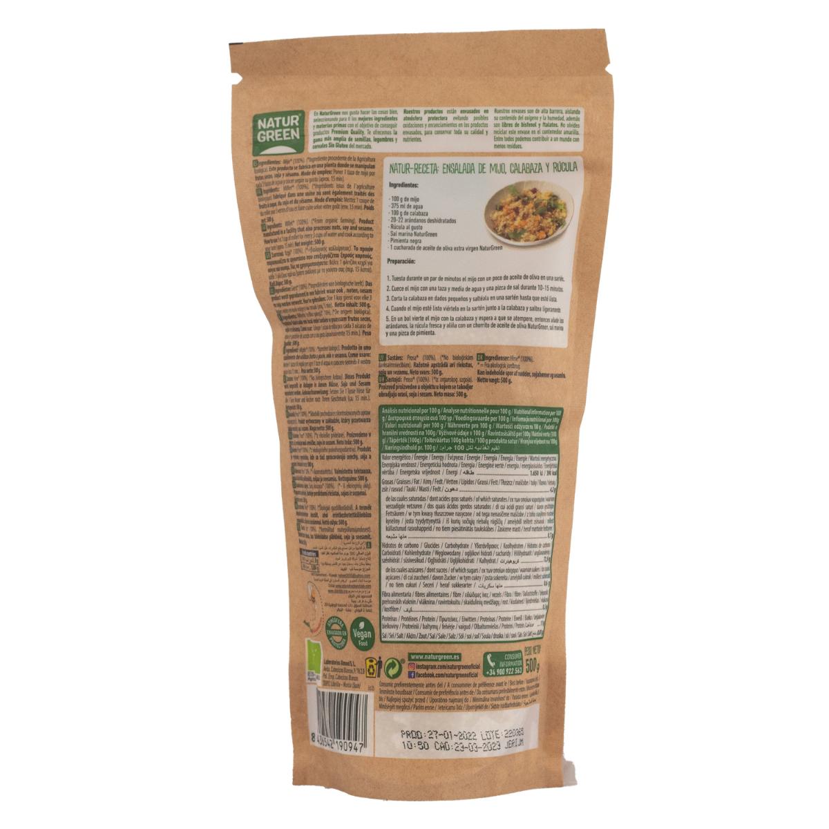 Millet Bio Naturgreen, 500 g