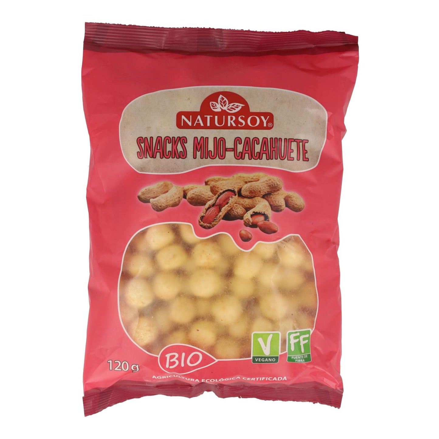 Hirse-Erdnuss-Snacks, 120 g. Natursoy