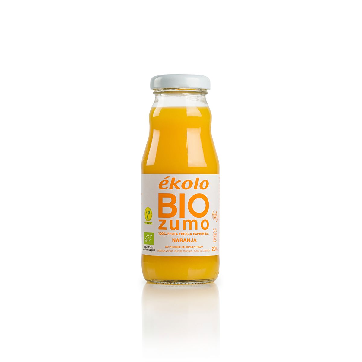 Ékolo 100% Bio-Orangensaft, frisch gepresst, 200 ml