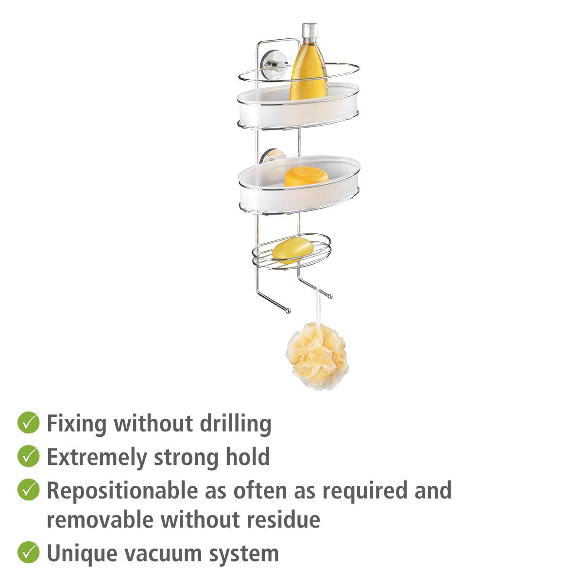 Panier mural pour salle de bain VacuumLoc Wenko