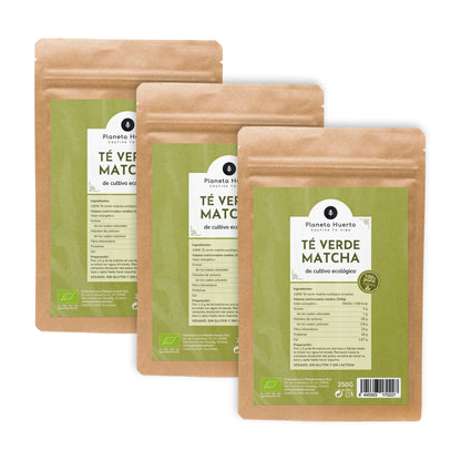 3xPack Matcha-Tee-Pulver ECO Planeta Huerto 70 g