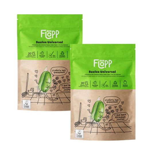 Packung mit 2 x ECO Flopp Universal-Bodenreinigern (je 20 Kapseln)