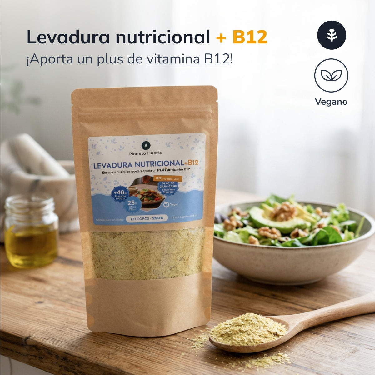 Levure nutritionnelle + B12 Planeta Huerto