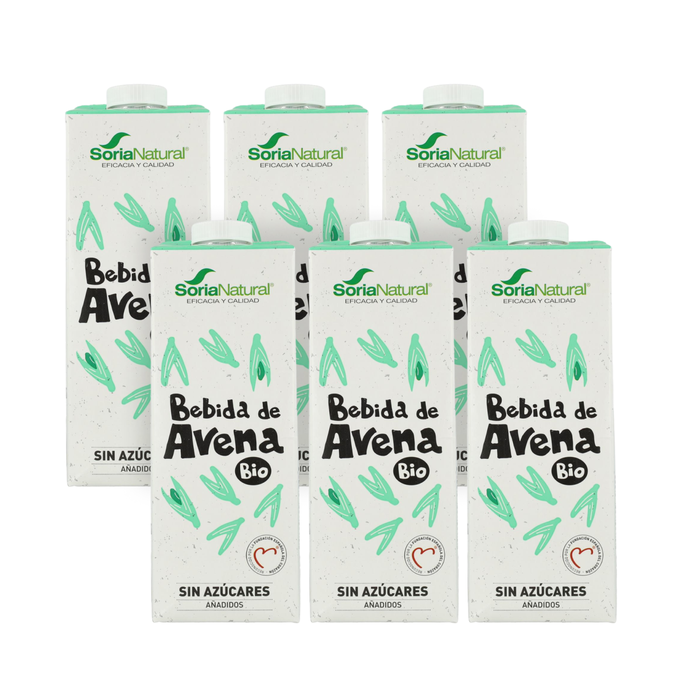 Pack of 6 x Soria Natural Organic Oat Drink 1L