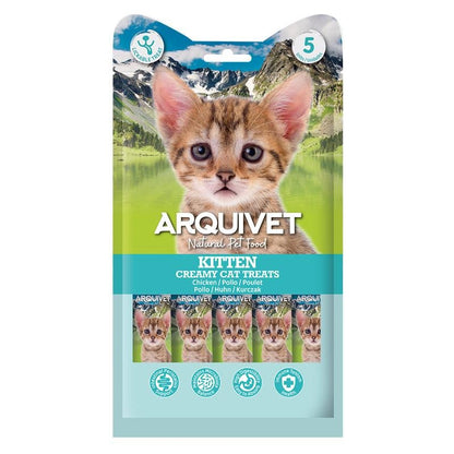 Creamy Cat Treats Creamy Chicken Kitten Snack Arquivet 5x14 g