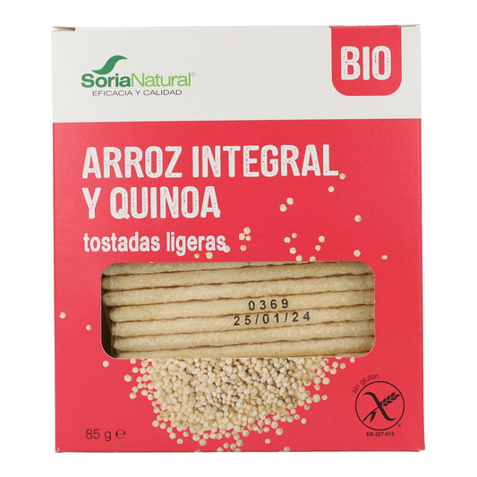 Toasts de riz complet et de quinoa bio sans gluten Soria Naturel 85 g