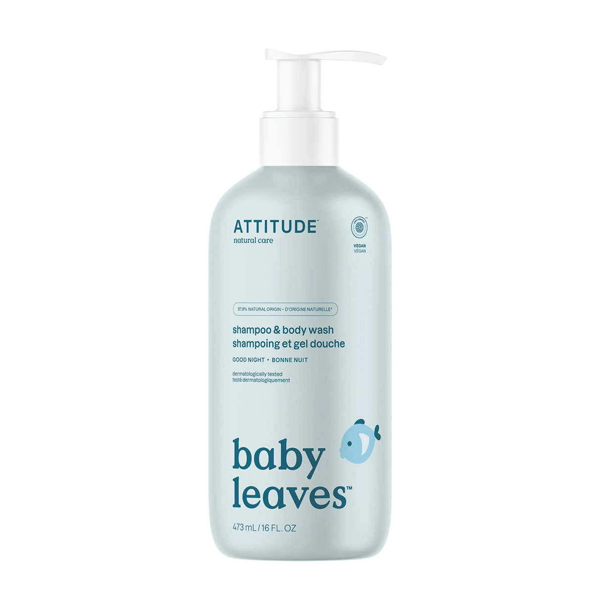 Baby leaves Attitude Good Night 2-in-1 Shampoo and Gel 473 ml