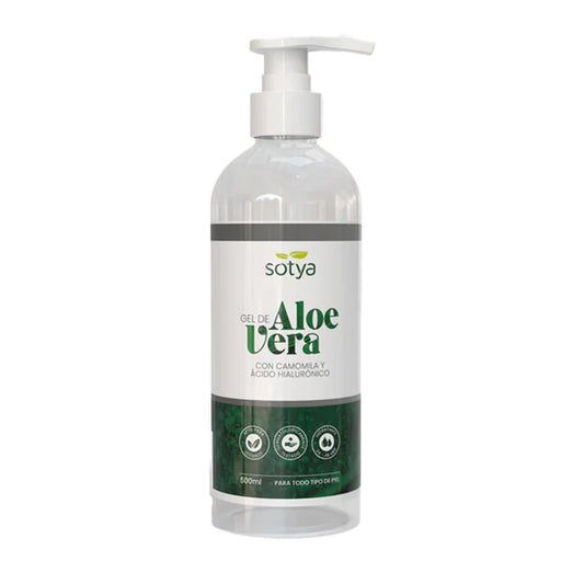 Ecologische aloë vera-gel Sotya met kamille en hyaluronzuur 500 ml