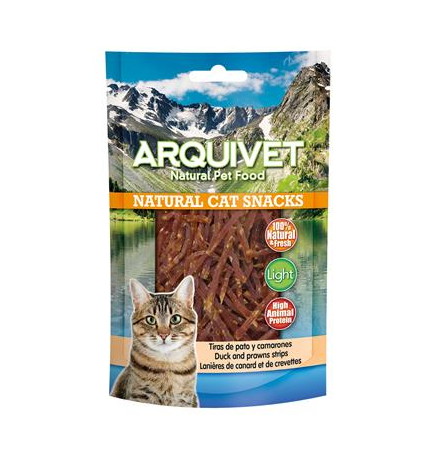 Arquivet Enten- und Garnelenstreifen 50g Natürlicher Katzensnack